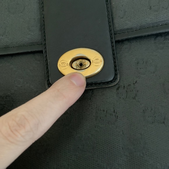 GUCCI VTG MONOGRAM HANDBAG - Picture 9 of 10